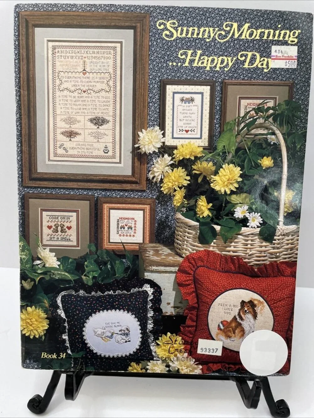 Stoney Creek 1986 Sunny Morning Happy Day Cross Stitch Patterns Booklet 34 -VGUC